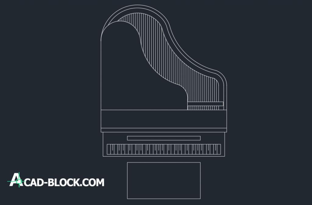 Parpadeo Haz lo mejor que pueda considerado CAD Piano DWG - Free CAD Blocks | Autocad 2D free Download CAD