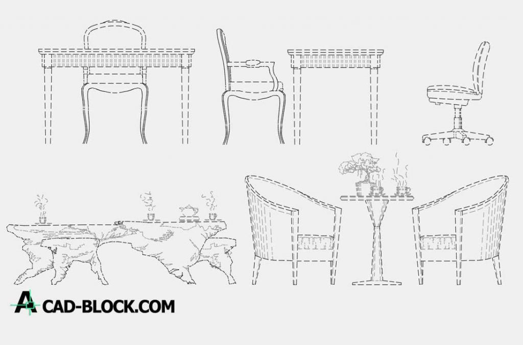 Leisure table and chair dwg