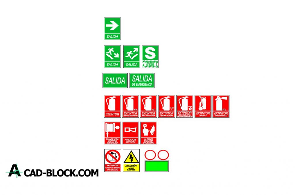 Firefighters signage dwg in Autocad