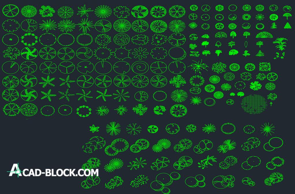 multistem tree cad block free download