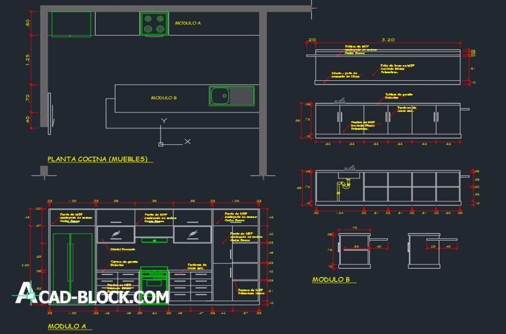 kitchen accessories cad blocks download