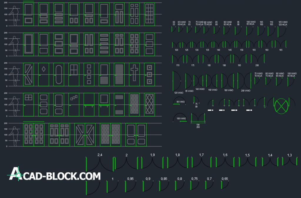 Door blocks dwg free cad blocks