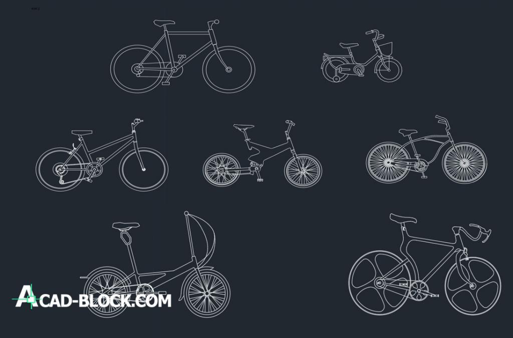 Bike cad block cad dwg