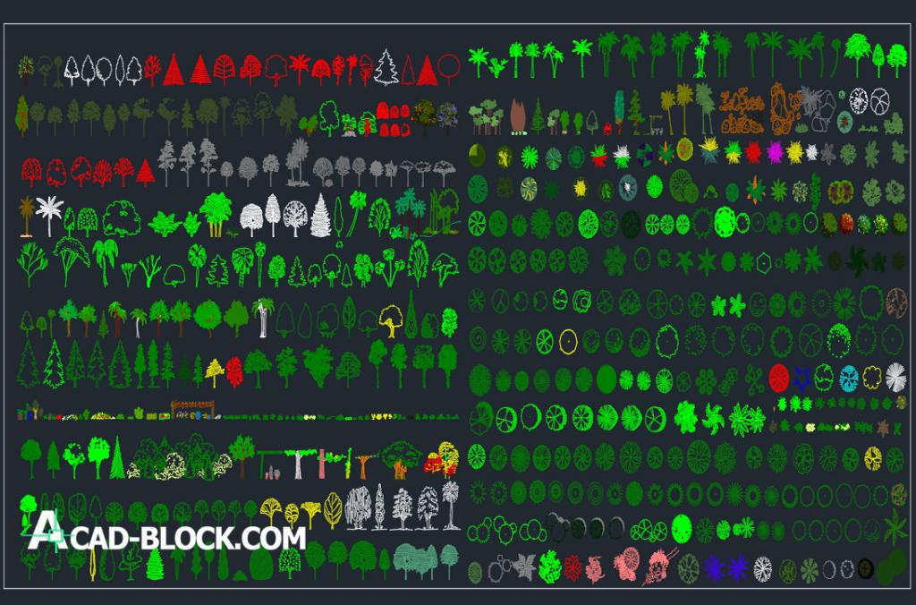 trees cad blocks free download