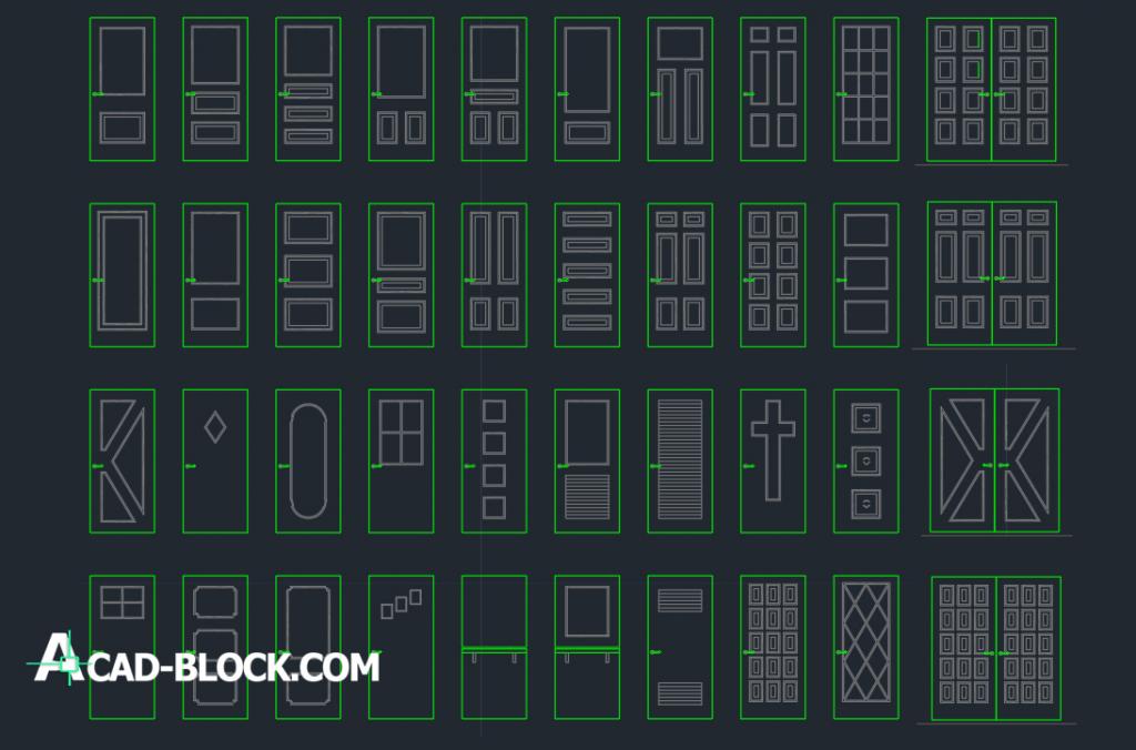 Types of door dwg CAD blocks