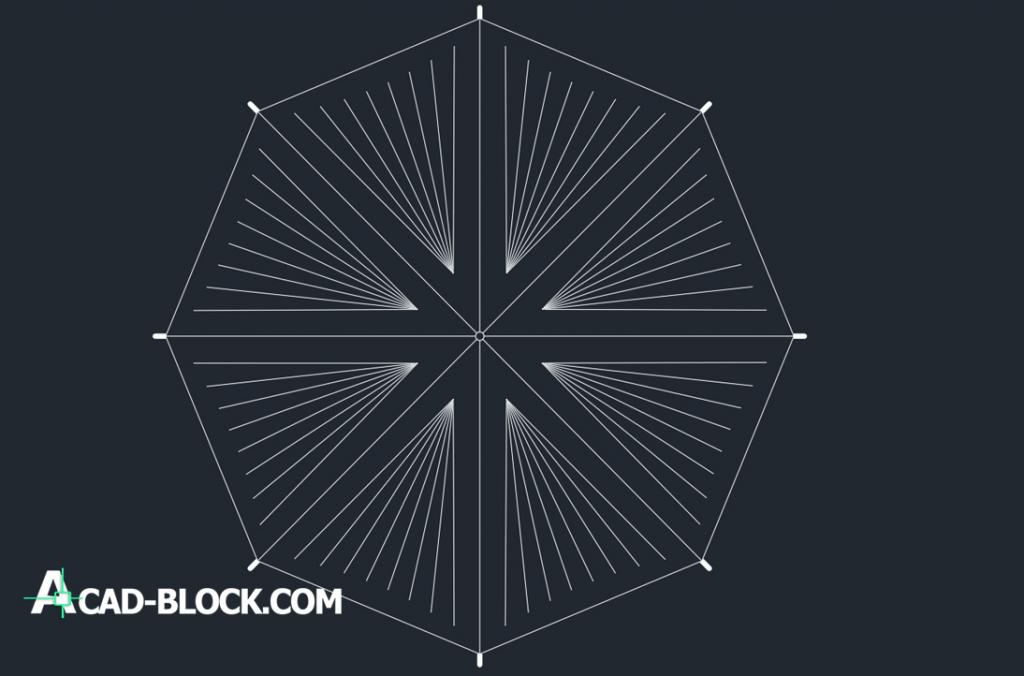 Umbrella dwg ▷ Sombrilla en AutoCAD