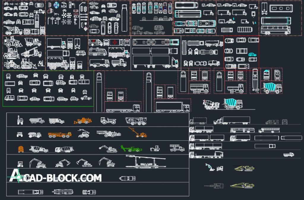 Vehicles And Car Blocks dwg