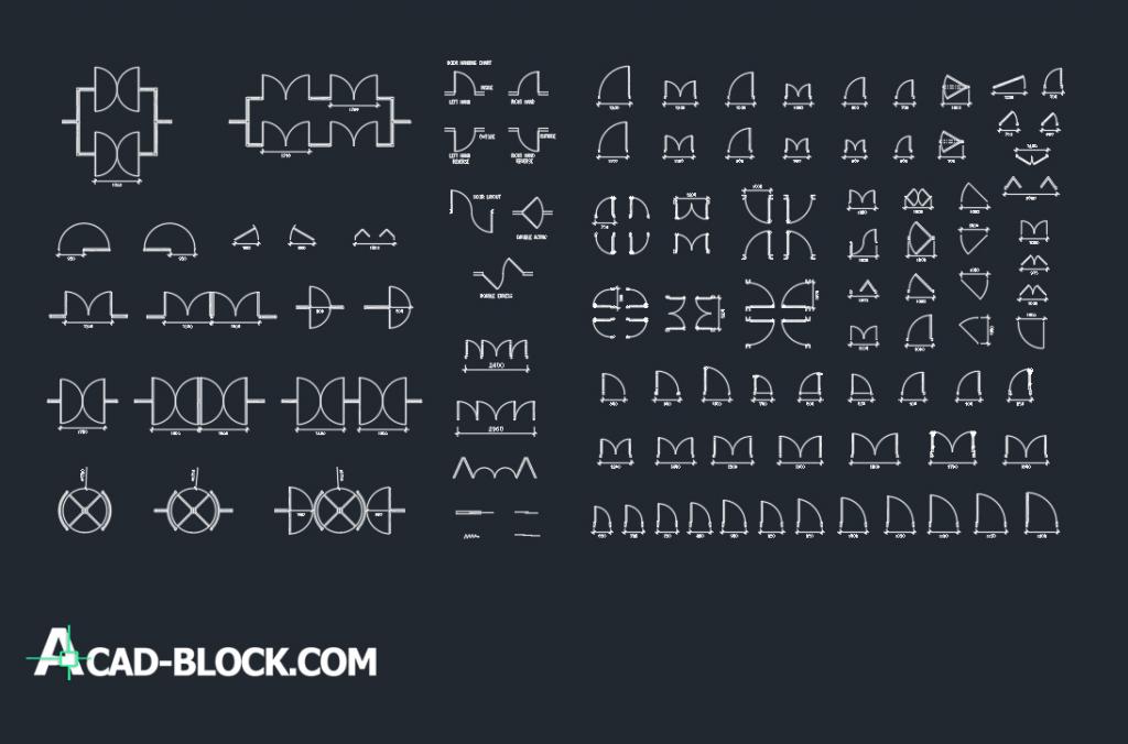 3d autocad door blocks dwg free download