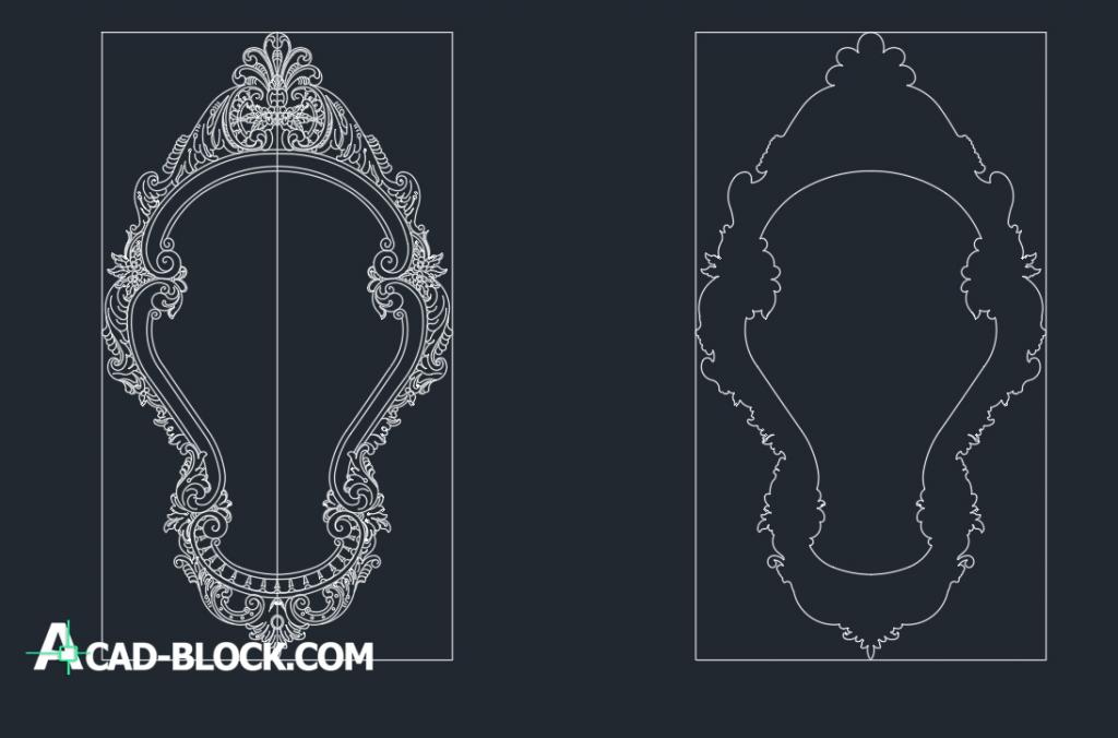 CAD Classic mirror DWG - Free CAD Blocks