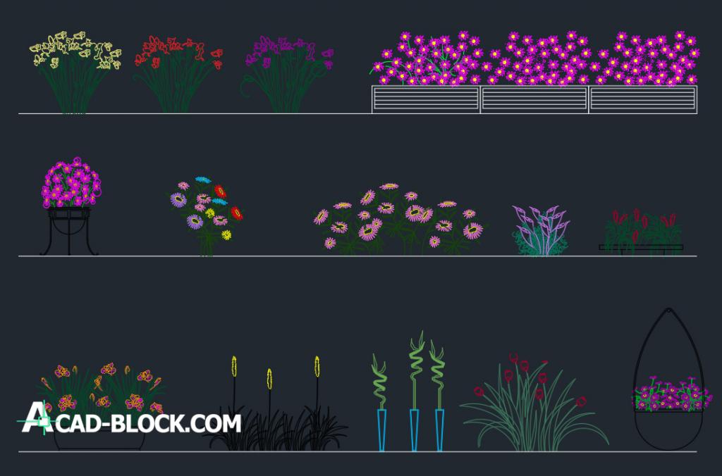 Flowers Cad Blocks Cad Bloks Autocad Dwg Drawing With - vrogue.co