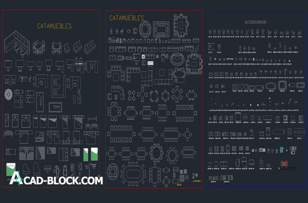 Muebles varios dwg