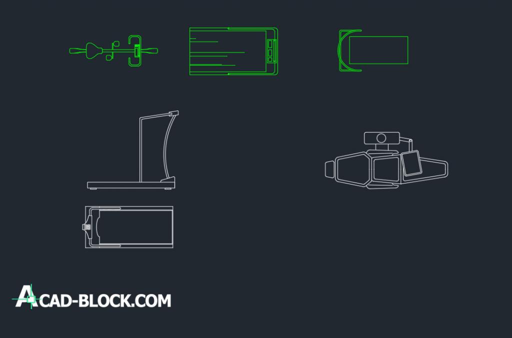 Gym equipment dwg autocad