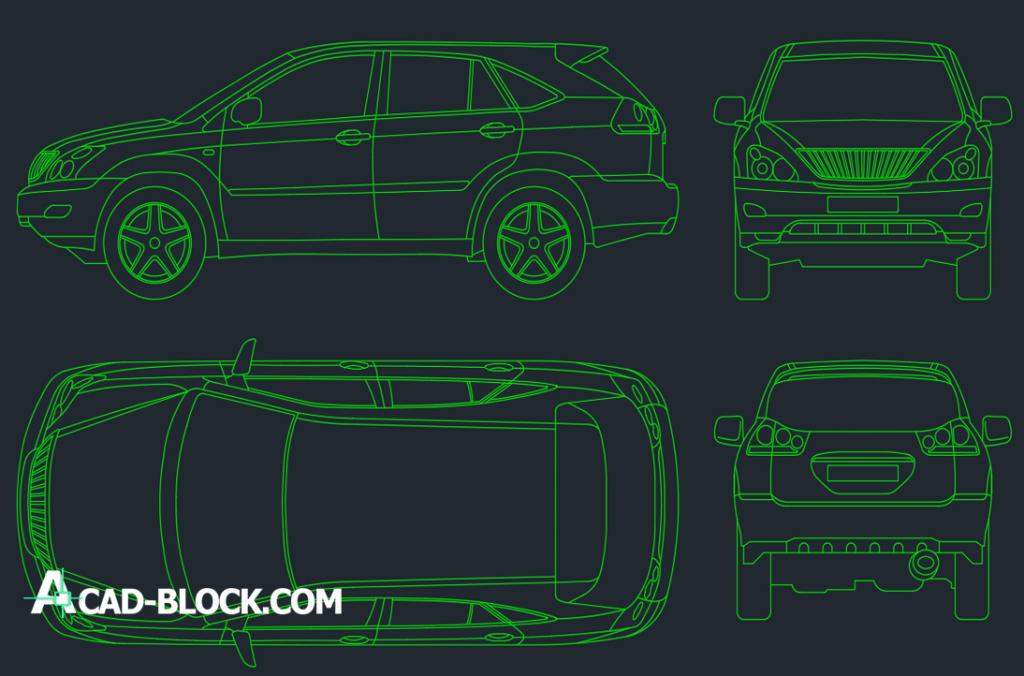 Lexus RX 300 dwg autocad