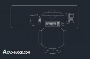 CAD Office desk DWG - Free CAD model | 2D cad.