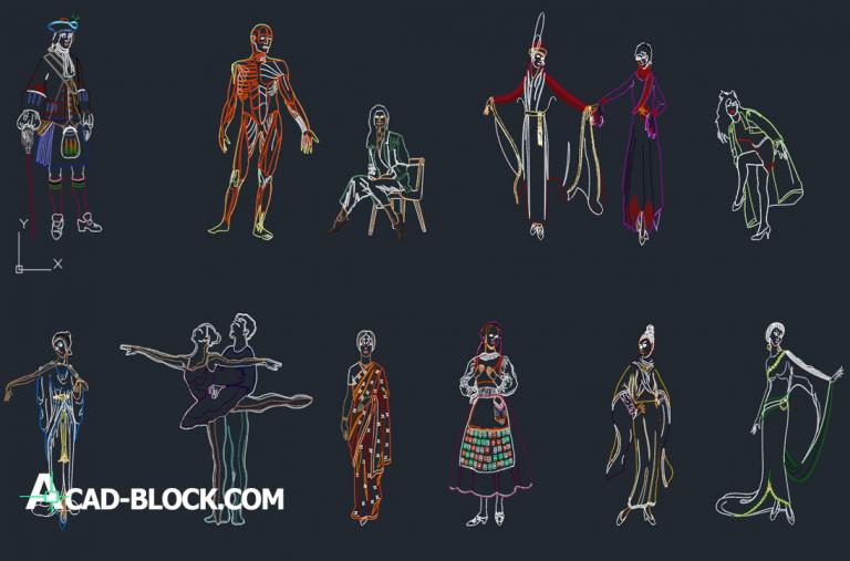 People CAD Blocks DWG - Free download CAD People Drawings