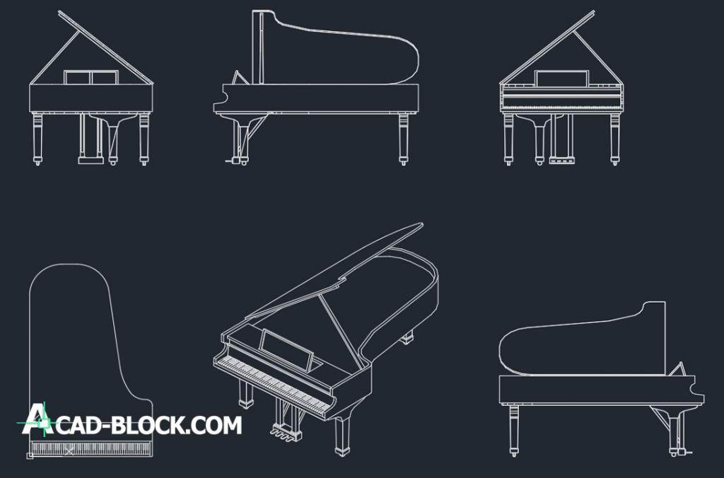 Piano 2D dwg autocad