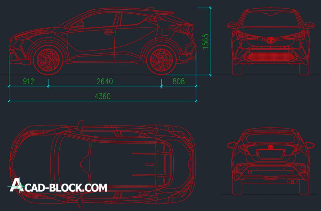 Toyota C-HR 2017 dwg autocad