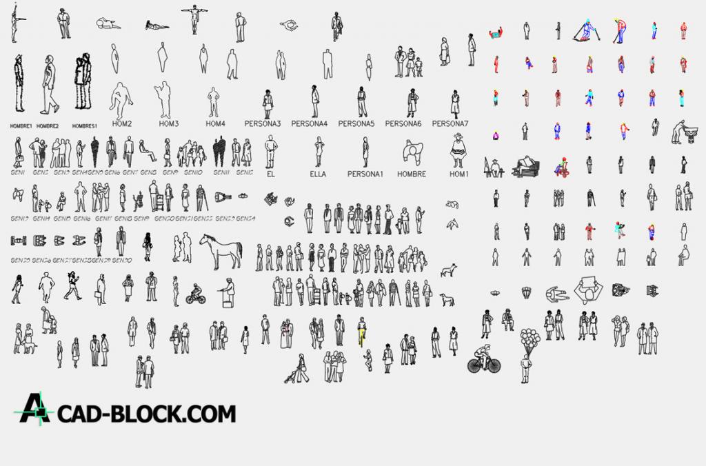 cad people outline clipart