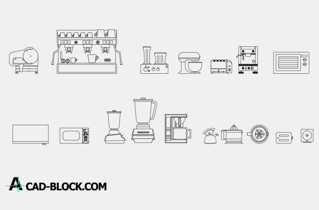 ▻CAD Appliances 2D DWG Free CAD Blocks