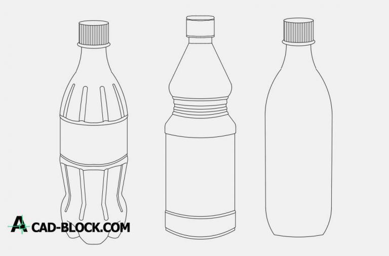 CAD Bottles DWG Free CAD Blocks