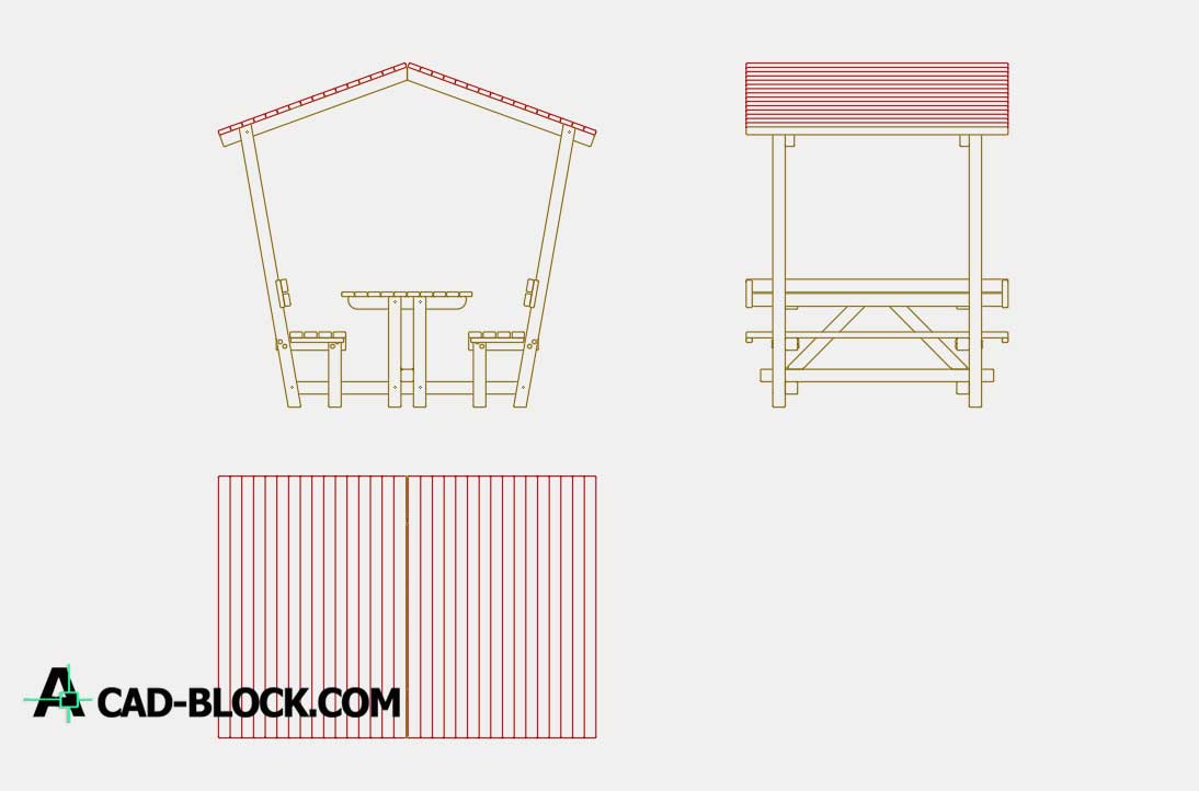 Gazebo dwg cad