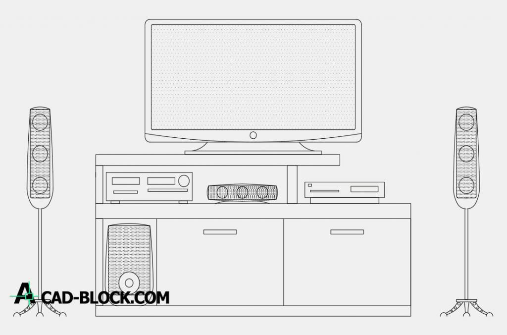 CAD Home cinema DWG - Free CAD Blocks