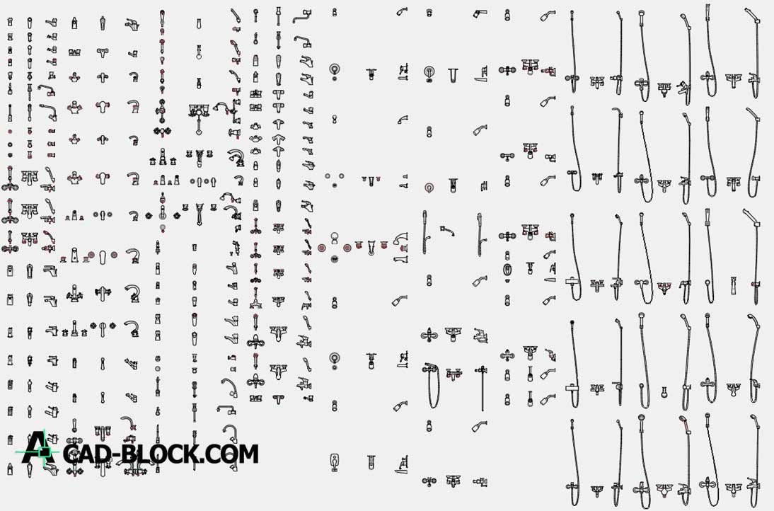 Faucets dwg cad autocad