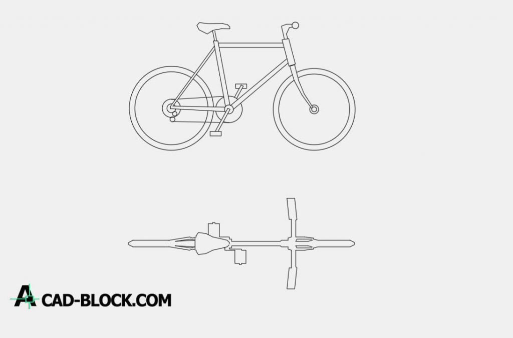 CAD 2D Bike DWG Free CAD Blocks
