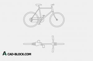 CAD 2D Bike DWG - Free CAD Blocks