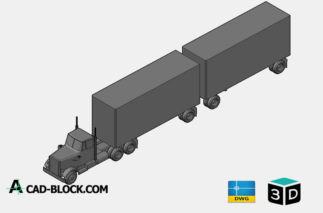 Articulated Lorry 3D DWG