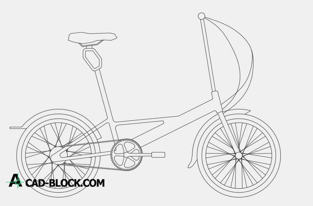 CAD 2D Bike DWG - Bike For A Walk Dwg 1024x676