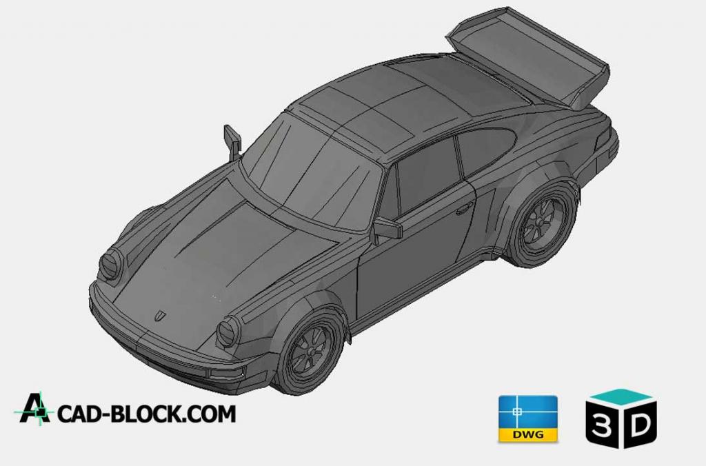 CAD Porsche 911 Turbo 3D DWG - Free CAD Blocks