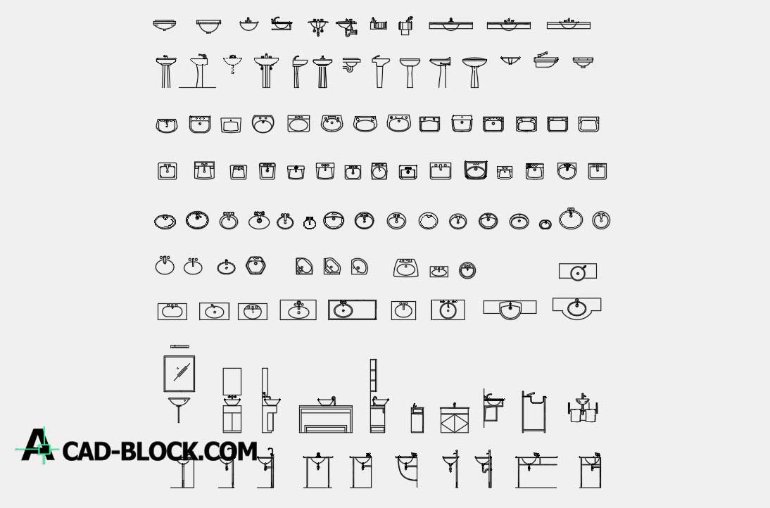 Bathroom CAD Blocks DWG - Free CAD model | 2D cad.