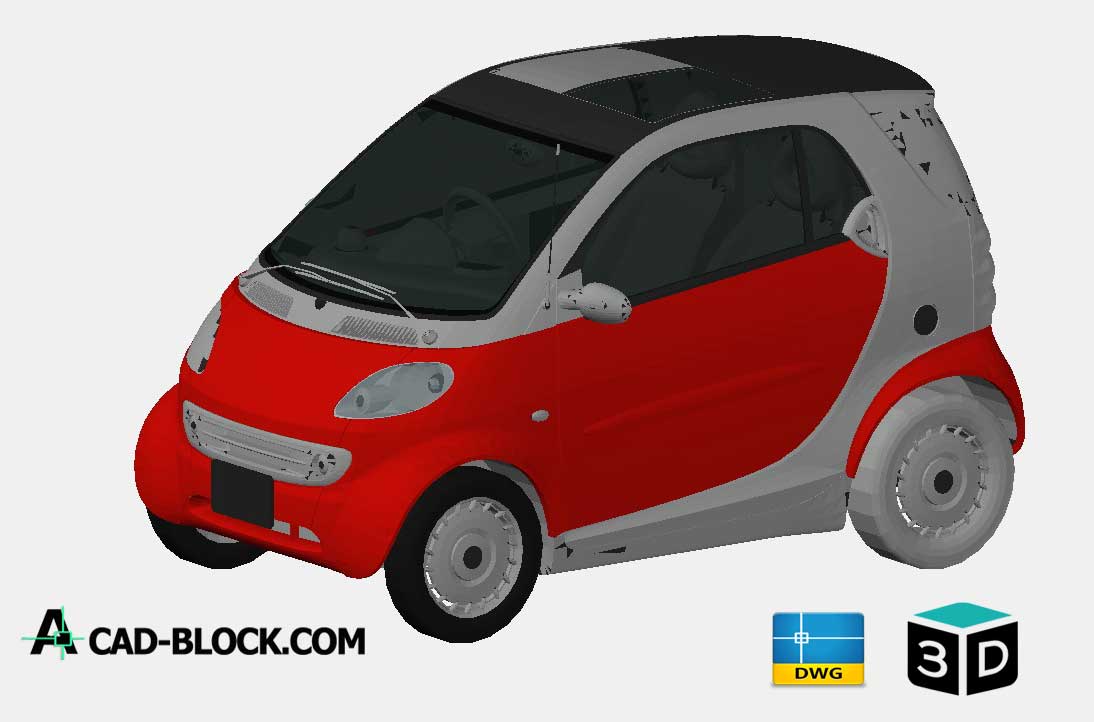 Smart Fortwo 3D DWG