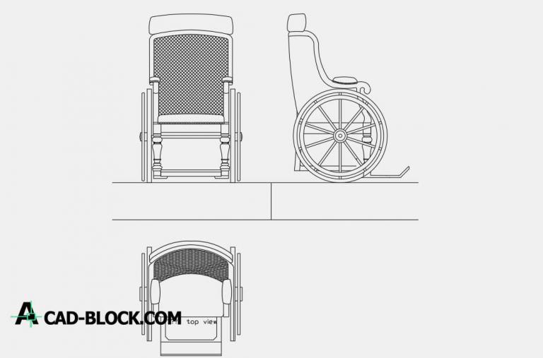 CAD Wheelchair DWG Free CAD Blocks