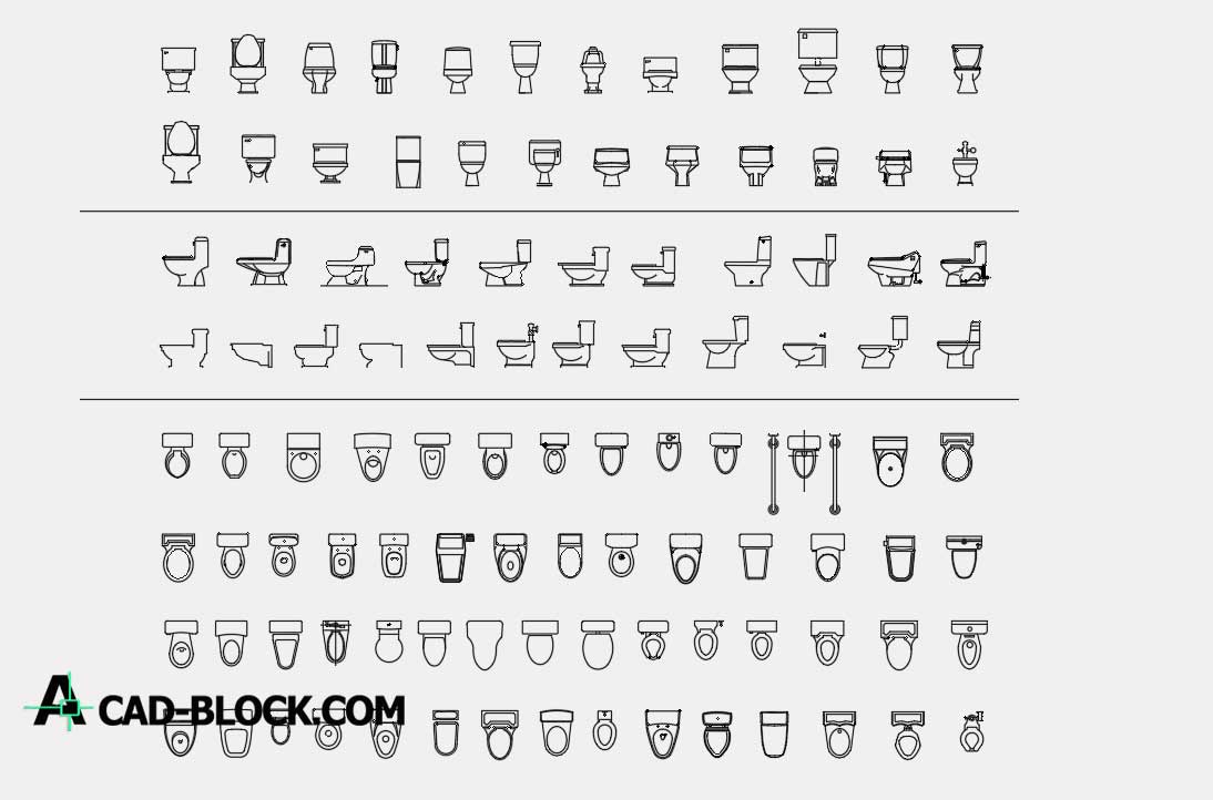 Toilets CAD Blocks Free Download, CAD Drawings | vlr.eng.br