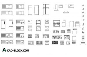 CAD Blocks artifacts for kitchen DWG - Free CAD Blocks