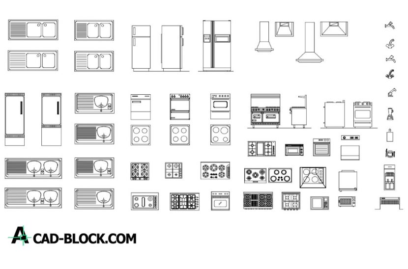  CAD  Blocks  artifacts for kitchen  DWG Free CAD  Blocks 
