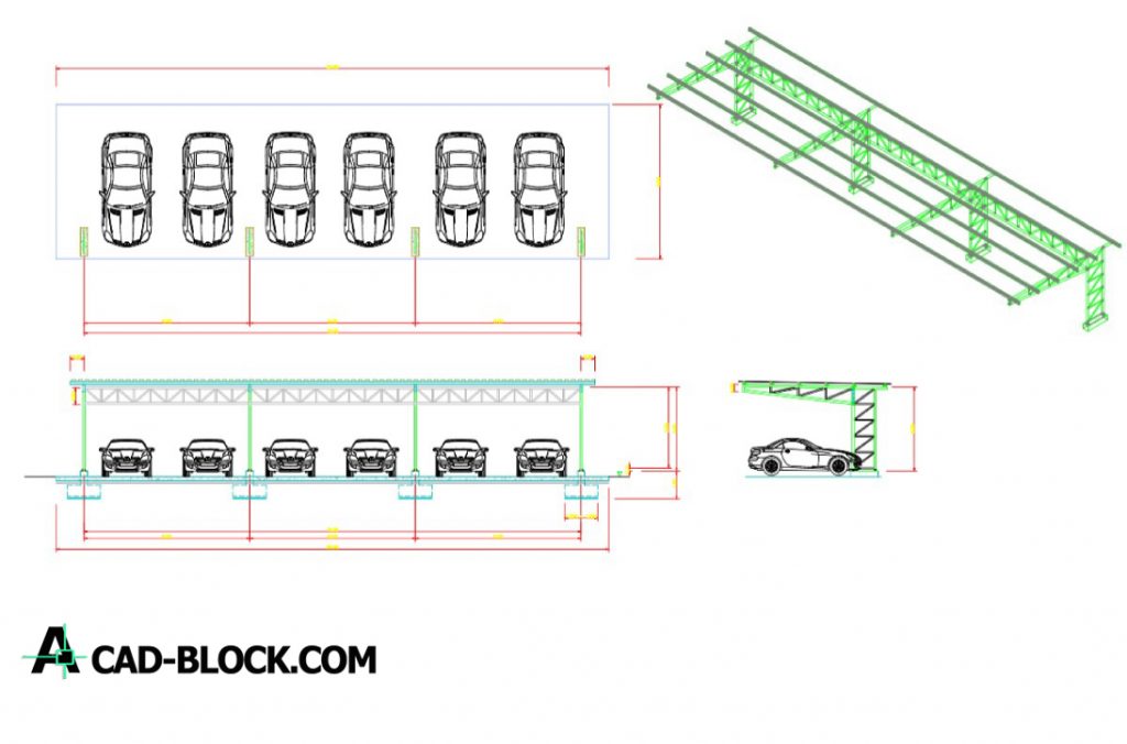 Car Park dwg in Autocad