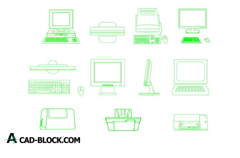 CAD Computer  CAD Block  DWG Free CAD Blocks 