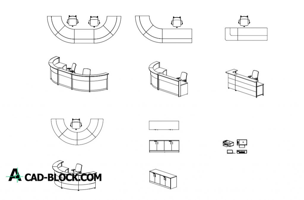 Reception Desk Dwg Cad Block Download Free Cad Plan | Images and Photos ...