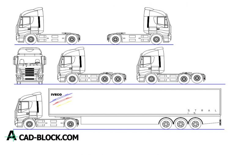 CAD Trucks DWG - Download Free in Autocad fo format DWG CAD