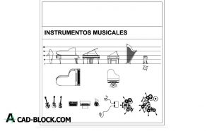 Free Blocks of musical instruments dwg for Autocad
