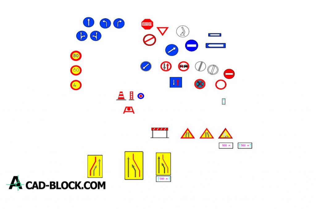 CAD 2d traffic signals DWG - Download in Autocad Free CAD Blocks