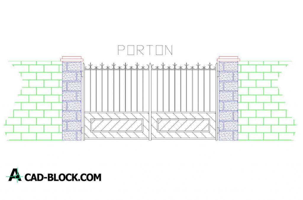 Design gate cad blocks in Autocad