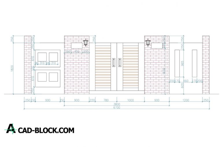 CAD Front door drawing elevation DWG - Download Free CAD Blocks