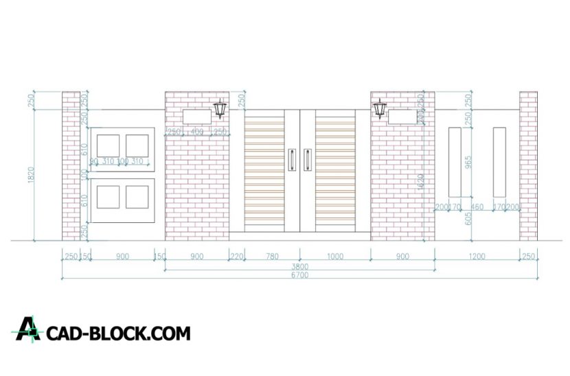 CAD Front door drawing elevation DWG - Download Free CAD Blocks