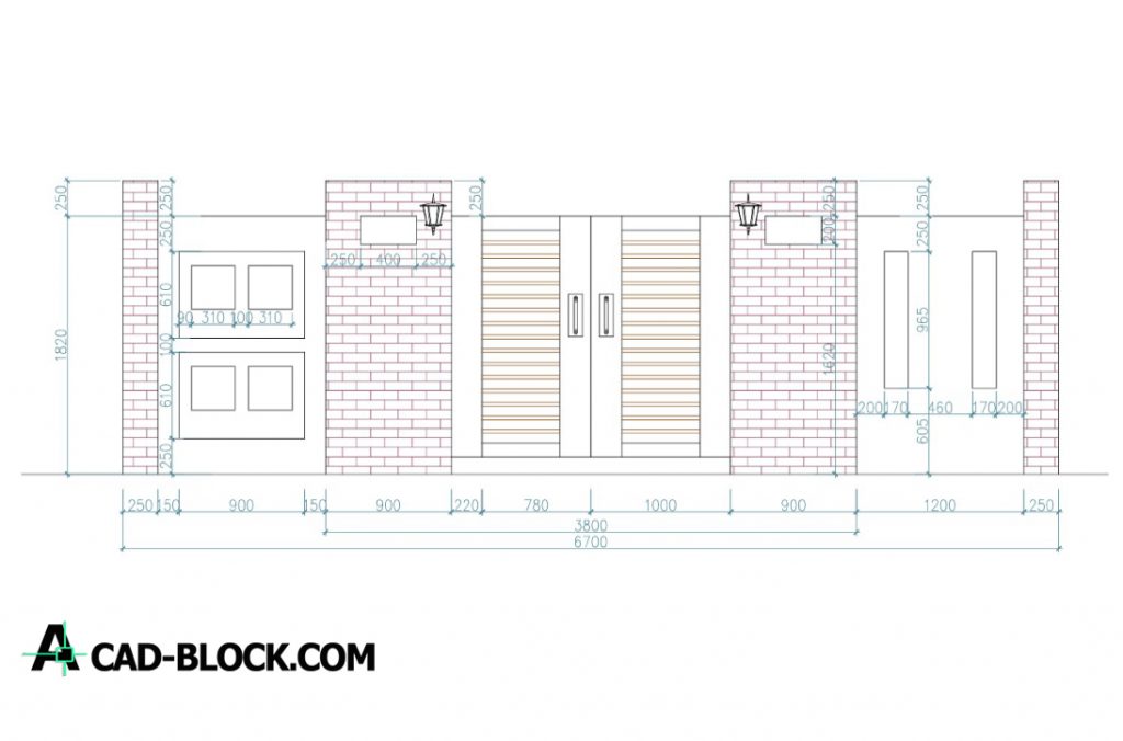 CAD Front door drawing elevation DWG Download Free CAD Blocks