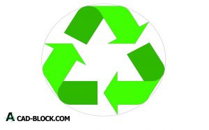 Recycle logo dwg drawing