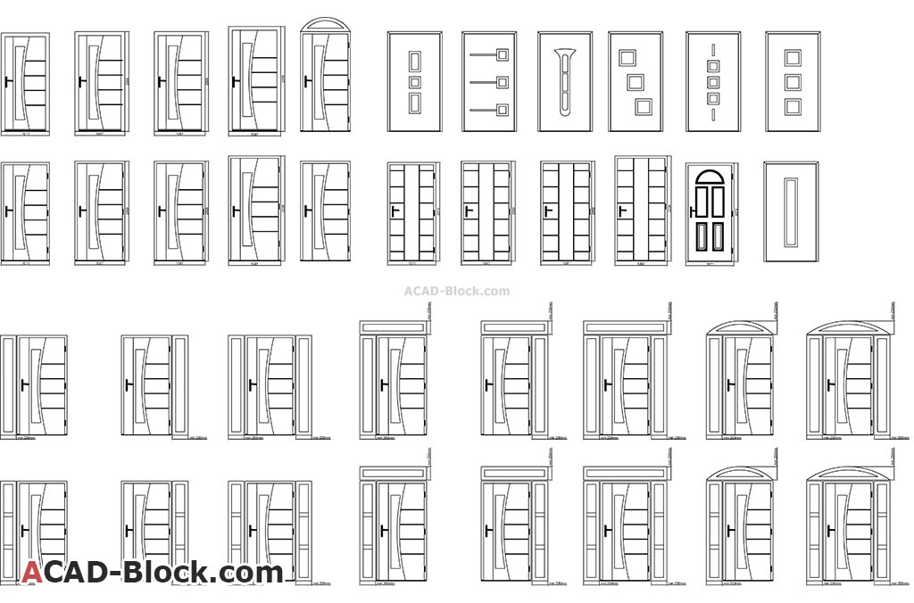 Doors Cad Blocks Doors In Plan View 1140x600